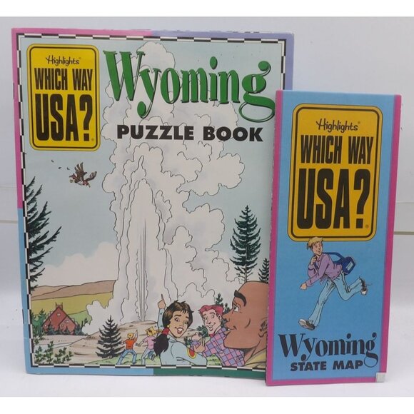 Highlights Which Way USA? Puzzle Book & State Map Set Set of 6 with 4 Correspond - Picture 5 of 7